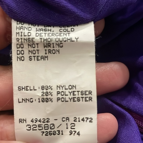 Vintage Gunne Sax by Jessica McClintock purple sparkle Dress 3/4 - Picture 8 of 8